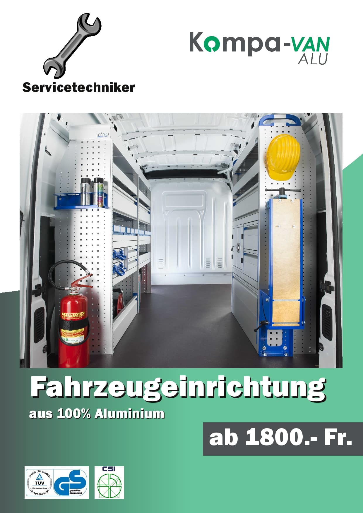 Fahrzeugeinrichtungen Flyer Handwerk