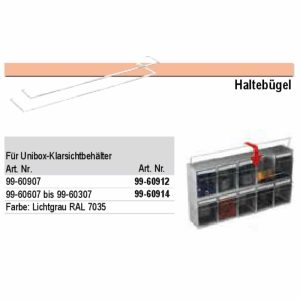 Sicherungsbügel zu Kippbehälter,Kippbehältermagazin,Klarsichtmagazin,Kippkasten system,kleinteilemagazin-klarsichtbehaelter Unibox