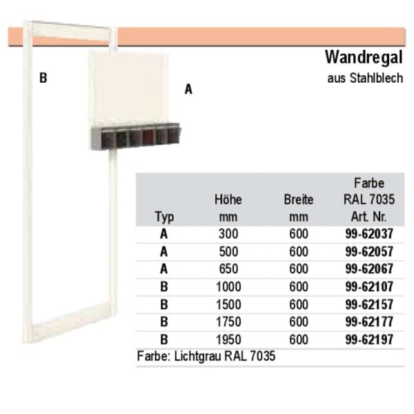 Klarsicht Magazin Wandregalrahmen Stahlblech