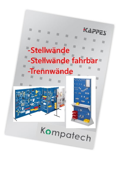 Werkzeugwandsysteme für Werkzeug- und Teilelagerung: Katalog Stell- und Trennwände