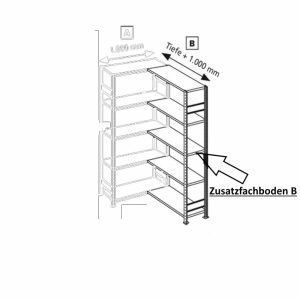 MultiPlus150 Zusatzfachboden B für Eckregale