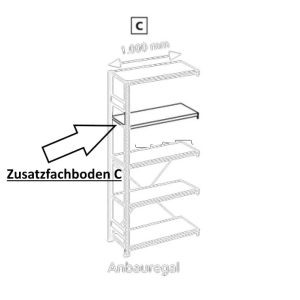 MultiPlus150 Zusatzfachboden C für Eckregale