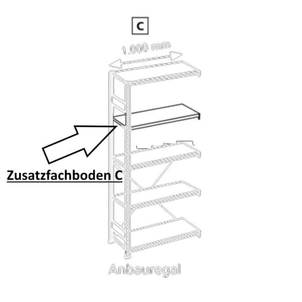 MultiPlus150 Zusatzfachboden C für Eckregale